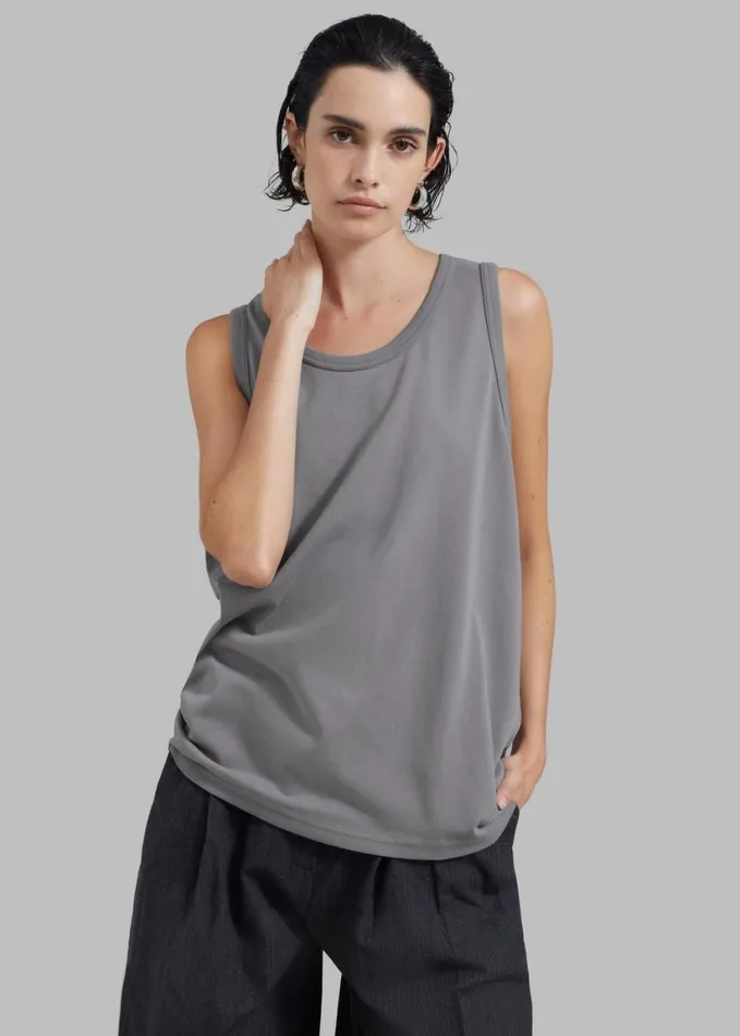 Clothing Women The Frankie Shop Briston Boxy Tank 8211 Grey