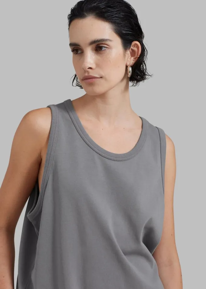 Clothing Women The Frankie Shop Briston Boxy Tank 8211 Grey