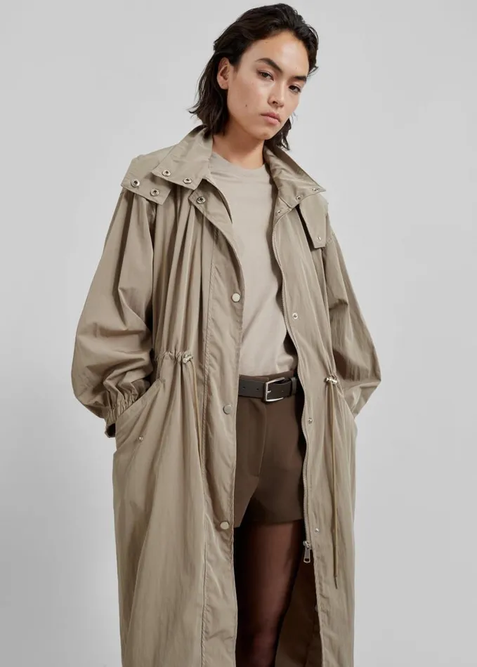 Clothing Women The Frankie Shop Carmel Long Jacket 8211 Beige