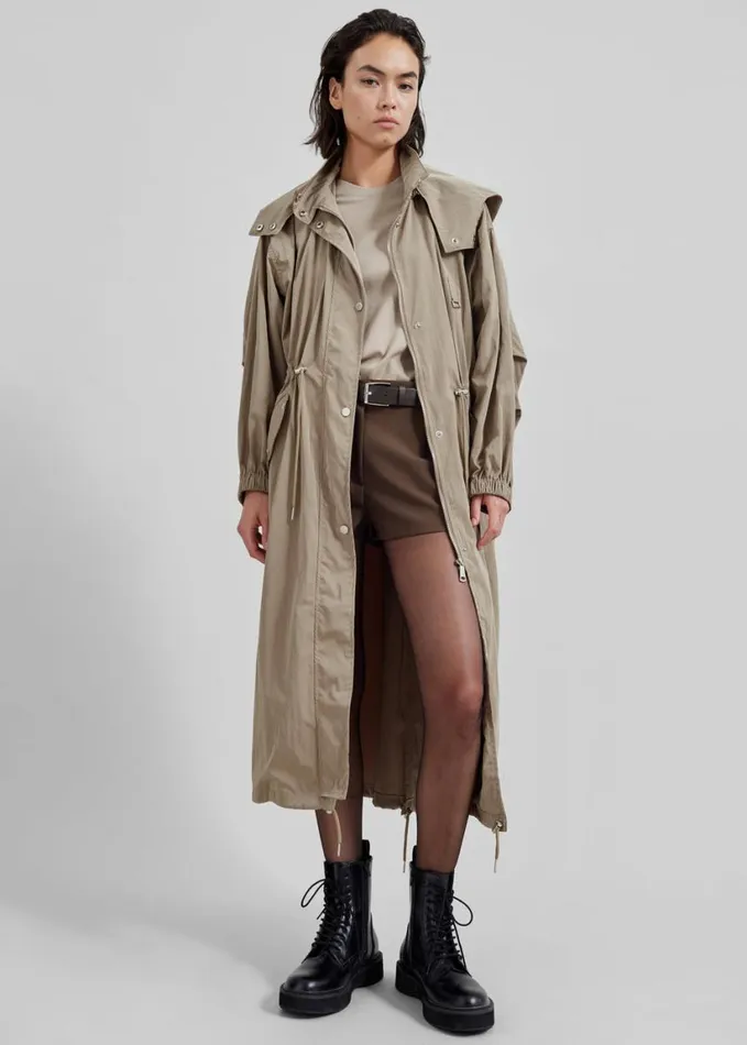 Clothing Women The Frankie Shop Carmel Long Jacket 8211 Beige
