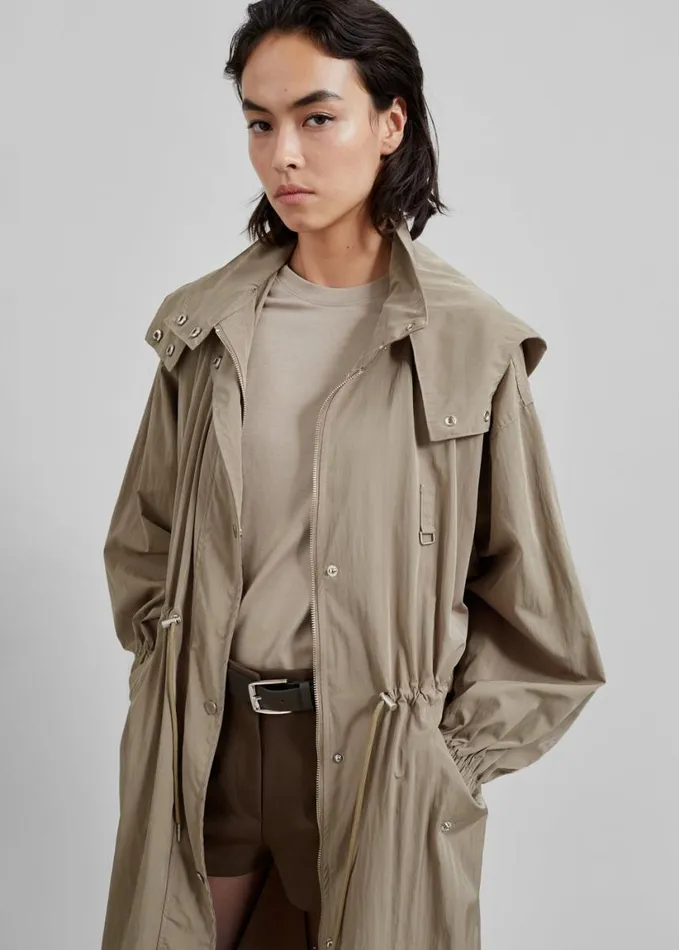 Clothing Women The Frankie Shop Carmel Long Jacket 8211 Beige