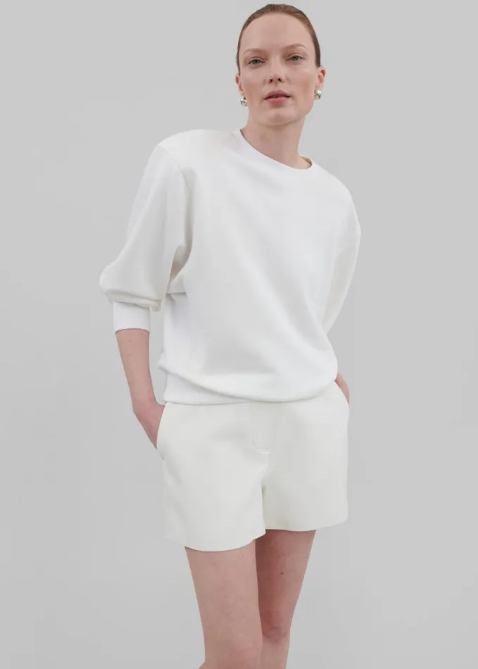 Clothing Women The Frankie Shop Cassie Faux Leather Mini Shorts 8211 White