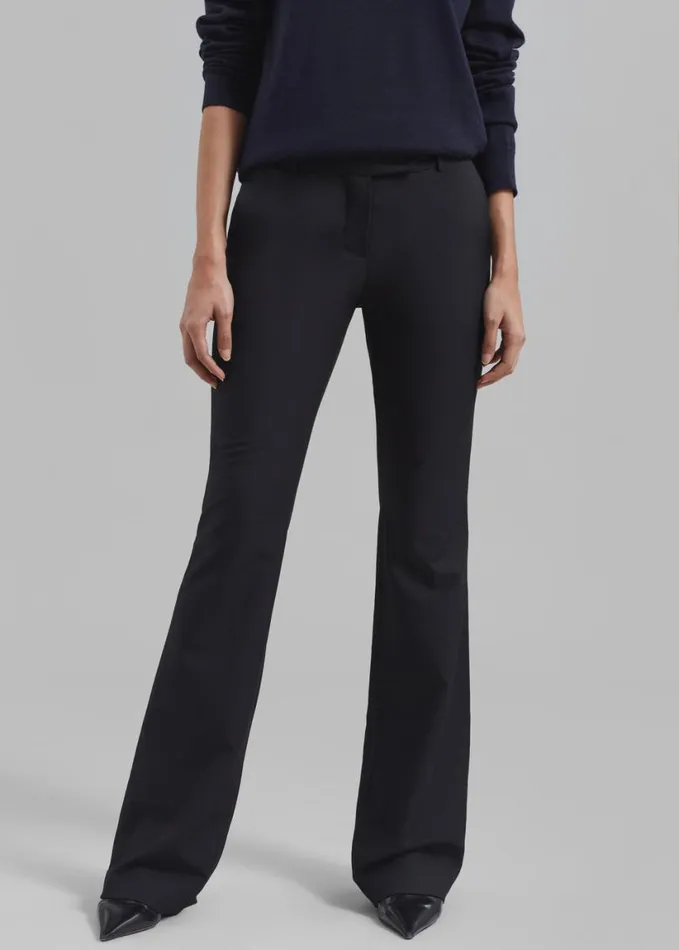 Clothing Women The Frankie Shop Charley Bootcut Pants 8211 Black