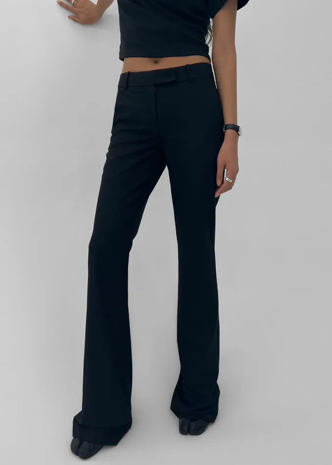 Clothing Women The Frankie Shop Charley Bootcut Pants 8211 Black