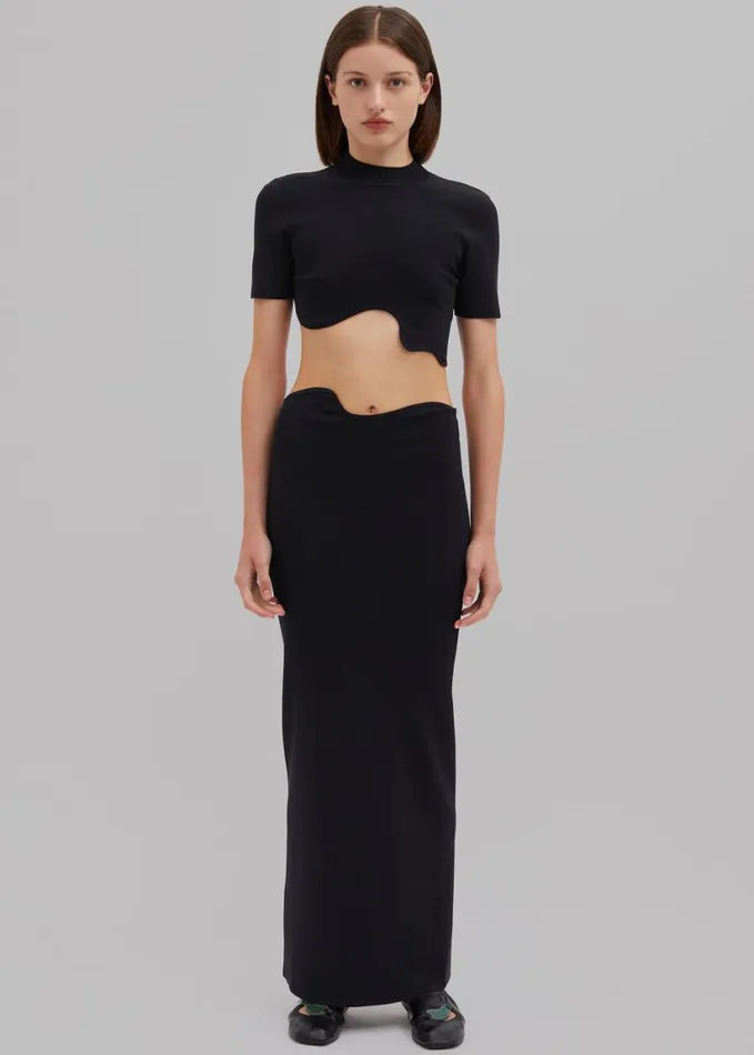 Clothing Women The Frankie Shop Christopher Esber Maparadita Midi Skirt 8211 Black