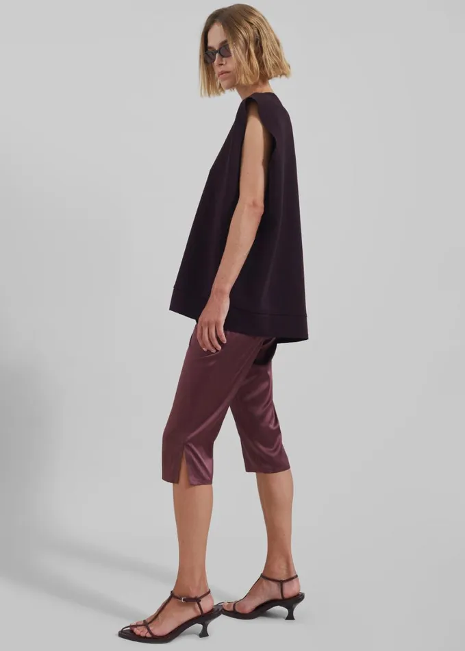Clothing Women The Frankie Shop Christopher Esber Silk Pedal Pusher 8211 Mahogany