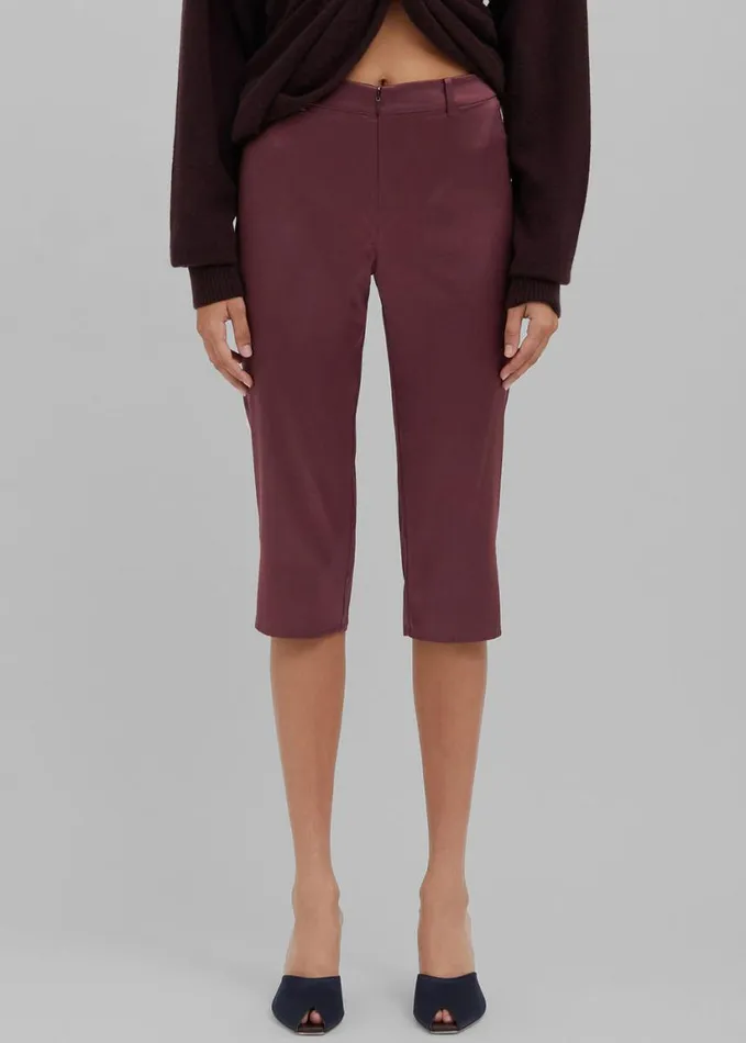 Clothing Women The Frankie Shop Christopher Esber Silk Pedal Pusher 8211 Mahogany