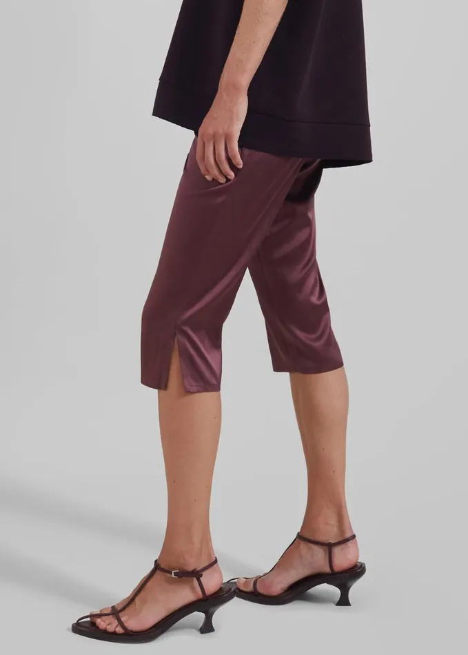 Clothing Women The Frankie Shop Christopher Esber Silk Pedal Pusher 8211 Mahogany