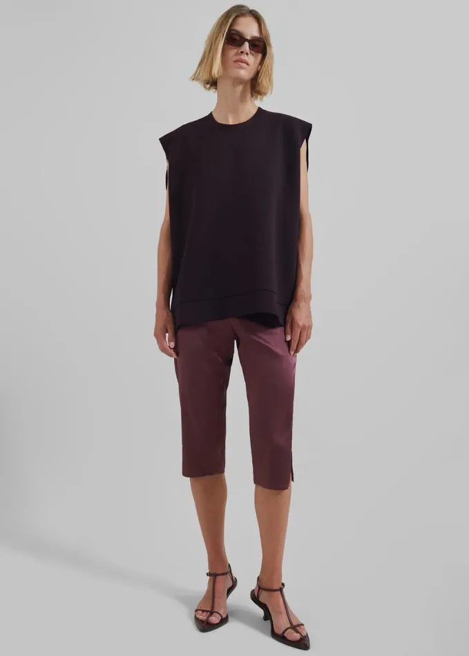 Clothing Women The Frankie Shop Christopher Esber Silk Pedal Pusher 8211 Mahogany