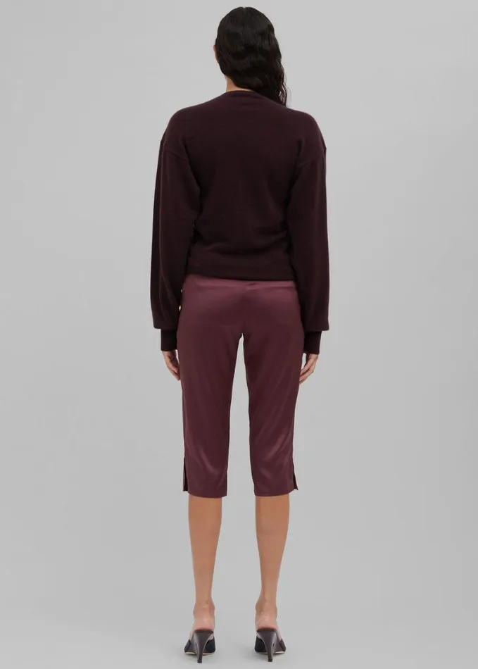 Clothing Women The Frankie Shop Christopher Esber Silk Pedal Pusher 8211 Mahogany