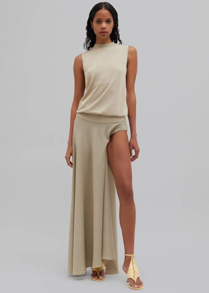 Clothing Women The Frankie Shop Christopher Esber Talus Tailored Mono Skirt 8211 Taupe