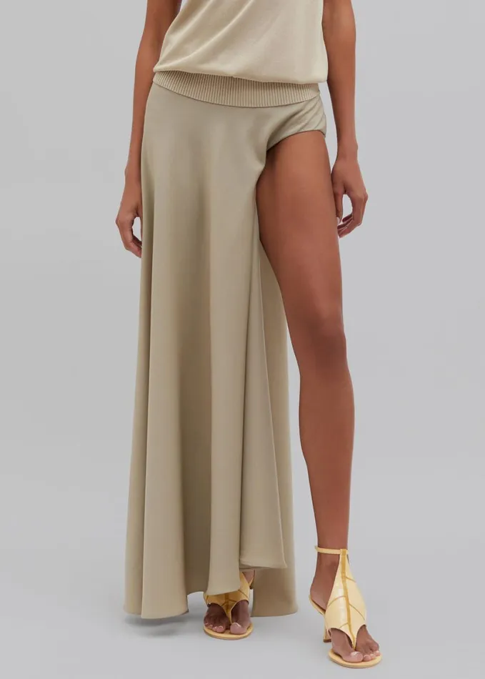 Clothing Women The Frankie Shop Christopher Esber Talus Tailored Mono Skirt 8211 Taupe
