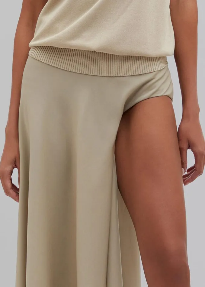Clothing Women The Frankie Shop Christopher Esber Talus Tailored Mono Skirt 8211 Taupe