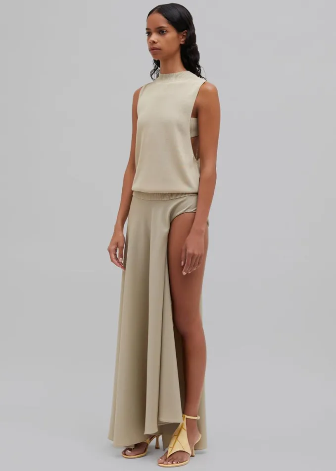Clothing Women The Frankie Shop Christopher Esber Talus Tailored Mono Skirt 8211 Taupe