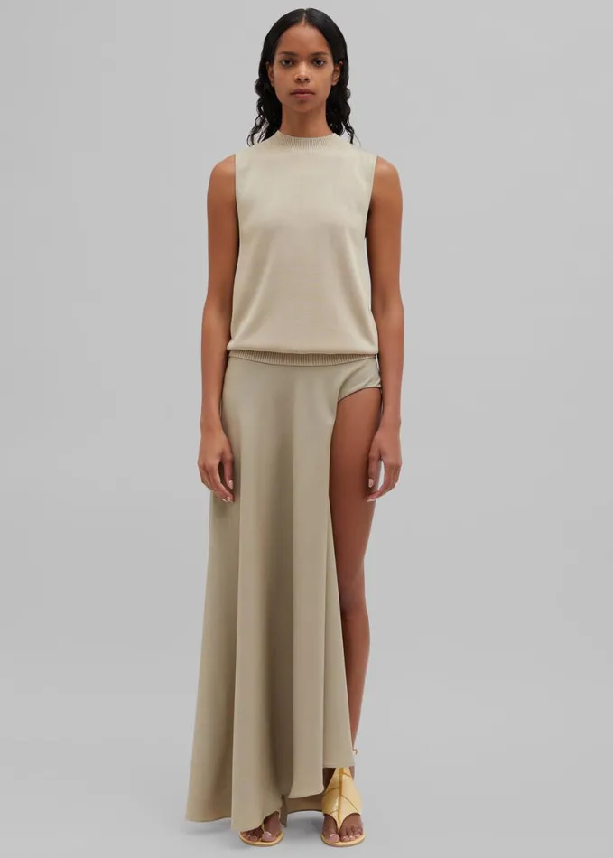 Clothing Women The Frankie Shop Christopher Esber Talus Tailored Mono Skirt 8211 Taupe