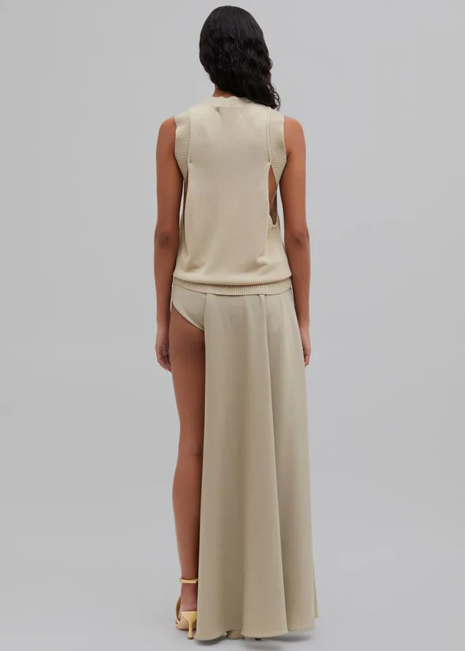 Clothing Women The Frankie Shop Christopher Esber Talus Tailored Mono Skirt 8211 Taupe