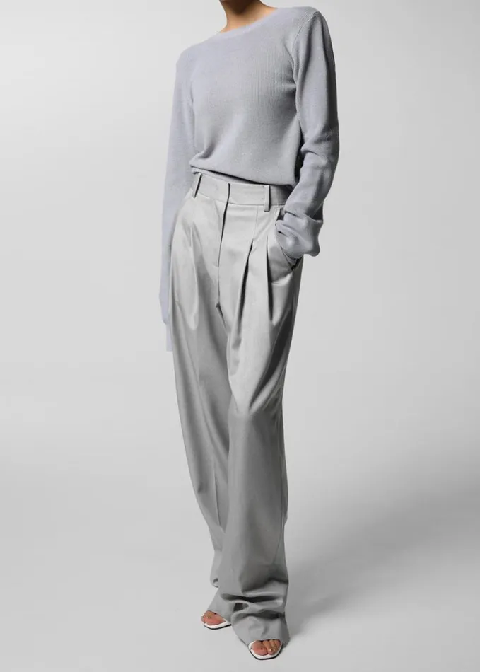 Clothing Women The Frankie Shop Cooper Pintuck Trousers 8211 Grey