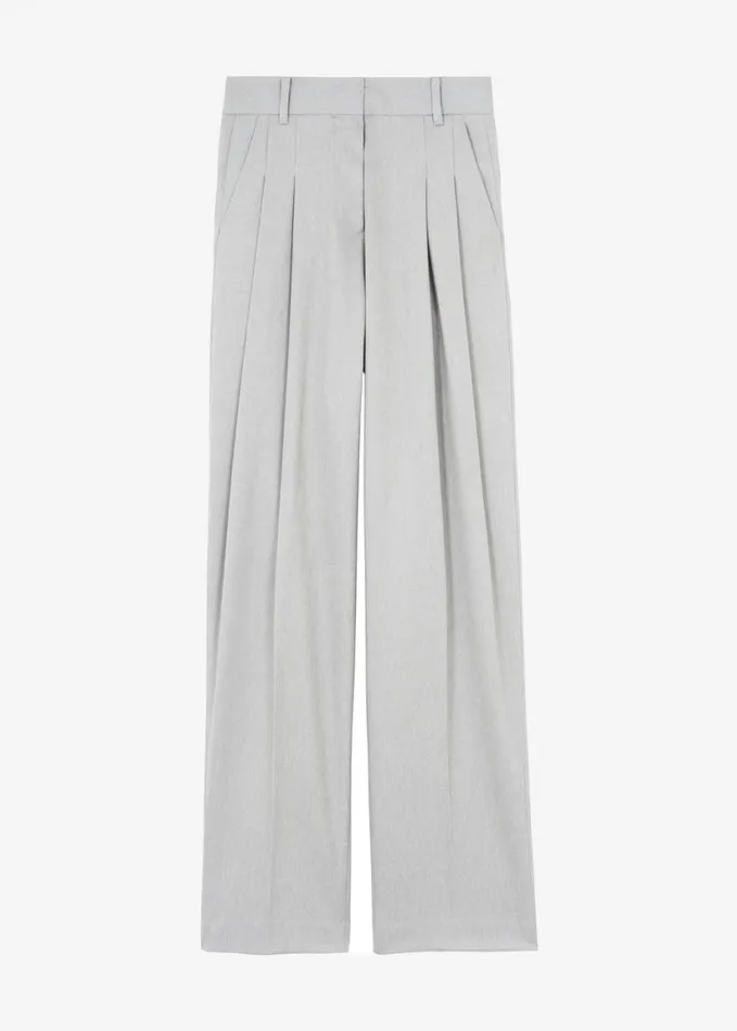 Clothing Women The Frankie Shop Cooper Pintuck Trousers 8211 Grey