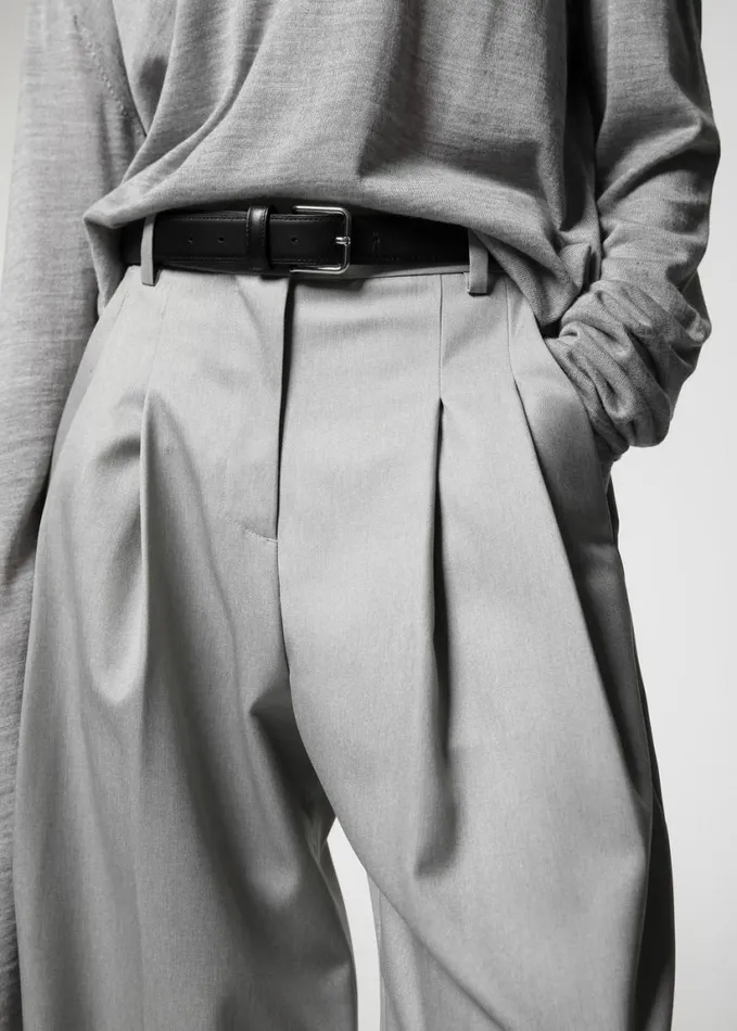 Clothing Women The Frankie Shop Cooper Pintuck Trousers 8211 Grey