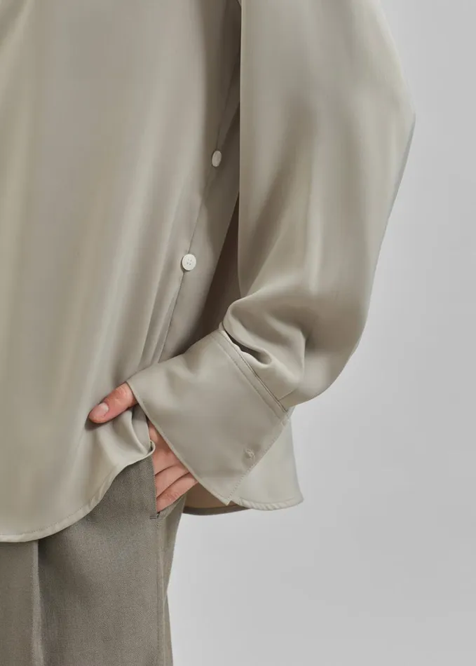 Clothing Women The Frankie Shop Daylin Button Up Shirt 8211 Khaki