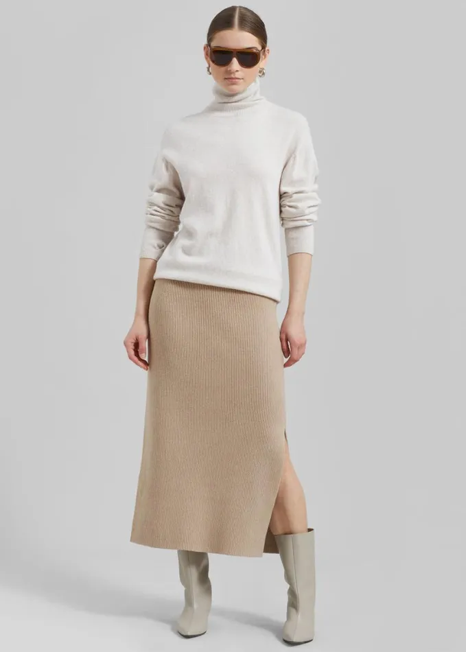 Clothing Women The Frankie Shop Delia Wool Turtleneck 8211 Oat