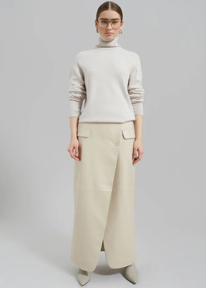 Clothing Women The Frankie Shop Delia Wool Turtleneck 8211 Oat