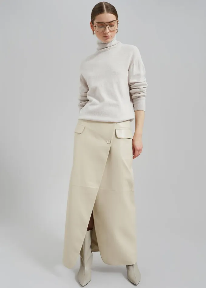 Clothing Women The Frankie Shop Delia Wool Turtleneck 8211 Oat