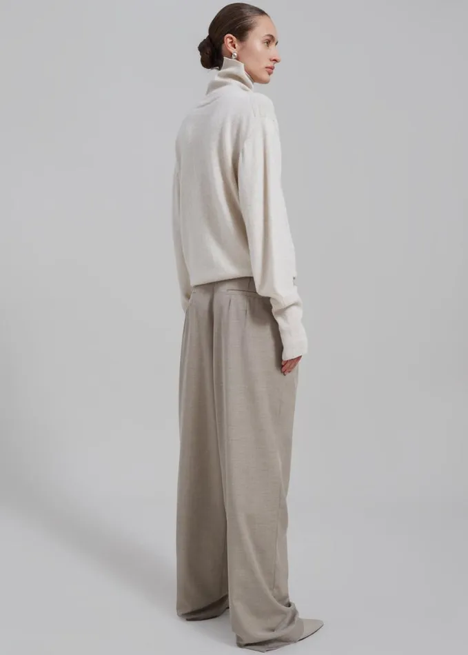 Clothing Women The Frankie Shop Delia Wool Turtleneck 8211 Oat