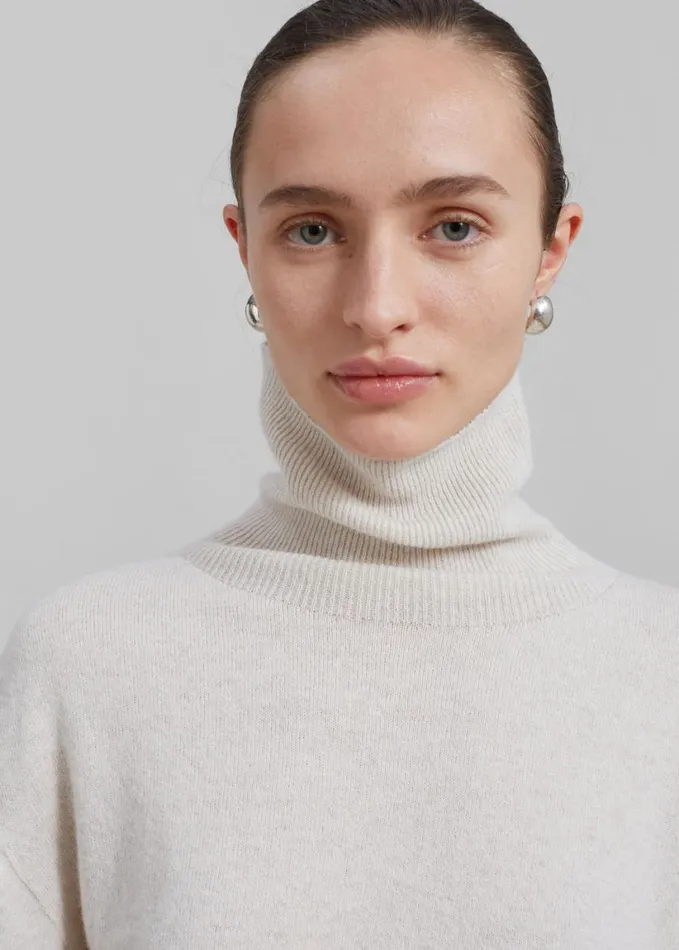 Clothing Women The Frankie Shop Delia Wool Turtleneck 8211 Oat