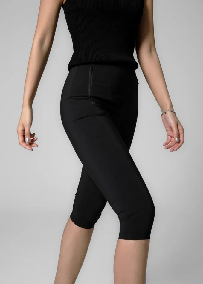 Clothing Women The Frankie Shop Desara Capri Leggings 8211 Black
