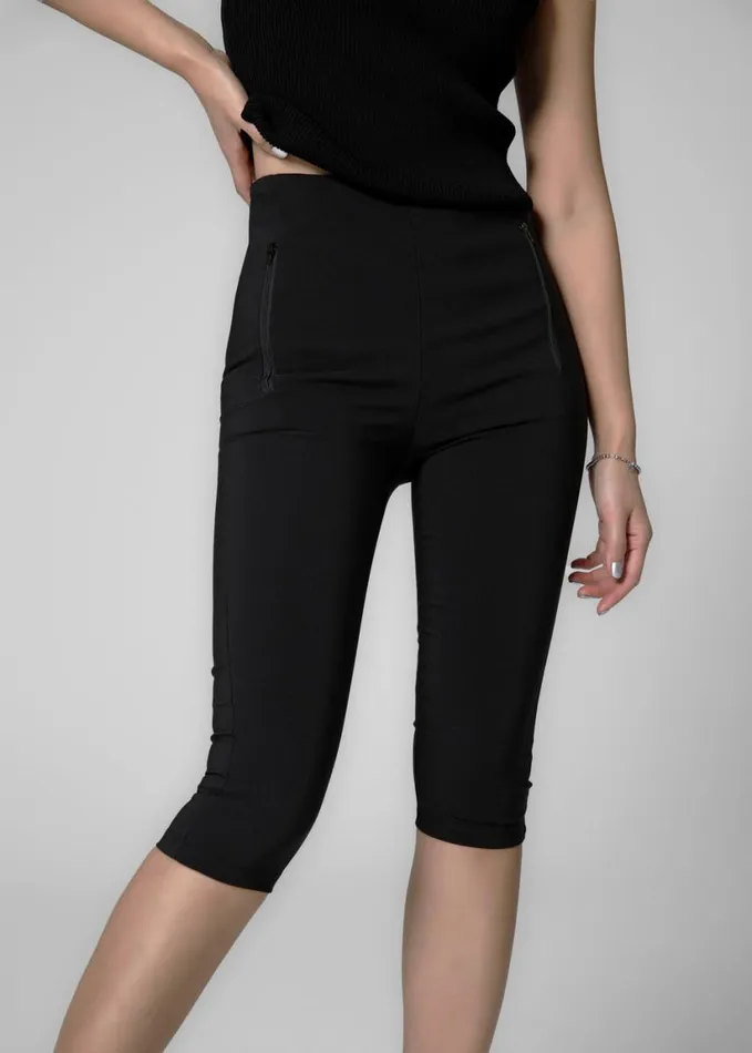 Clothing Women The Frankie Shop Desara Capri Leggings 8211 Black