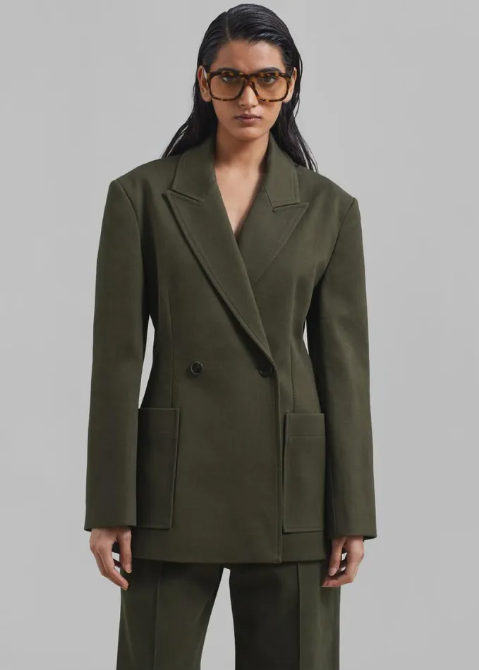 Clothing Women The Frankie Shop Devon Blazer 8211 Khaki