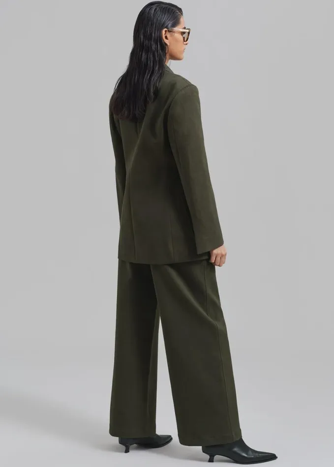 Clothing Women The Frankie Shop Devon Blazer 8211 Khaki