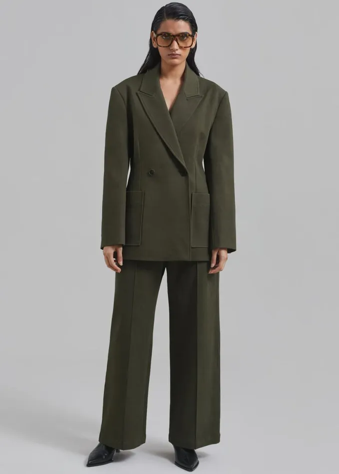 Clothing Women The Frankie Shop Devon Blazer 8211 Khaki