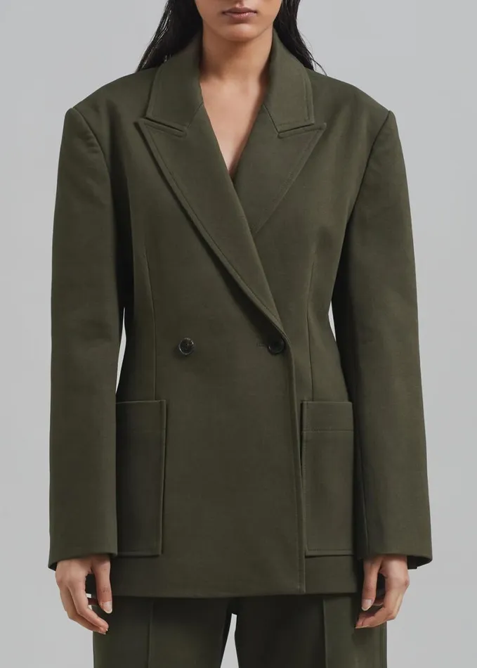 Clothing Women The Frankie Shop Devon Blazer 8211 Khaki