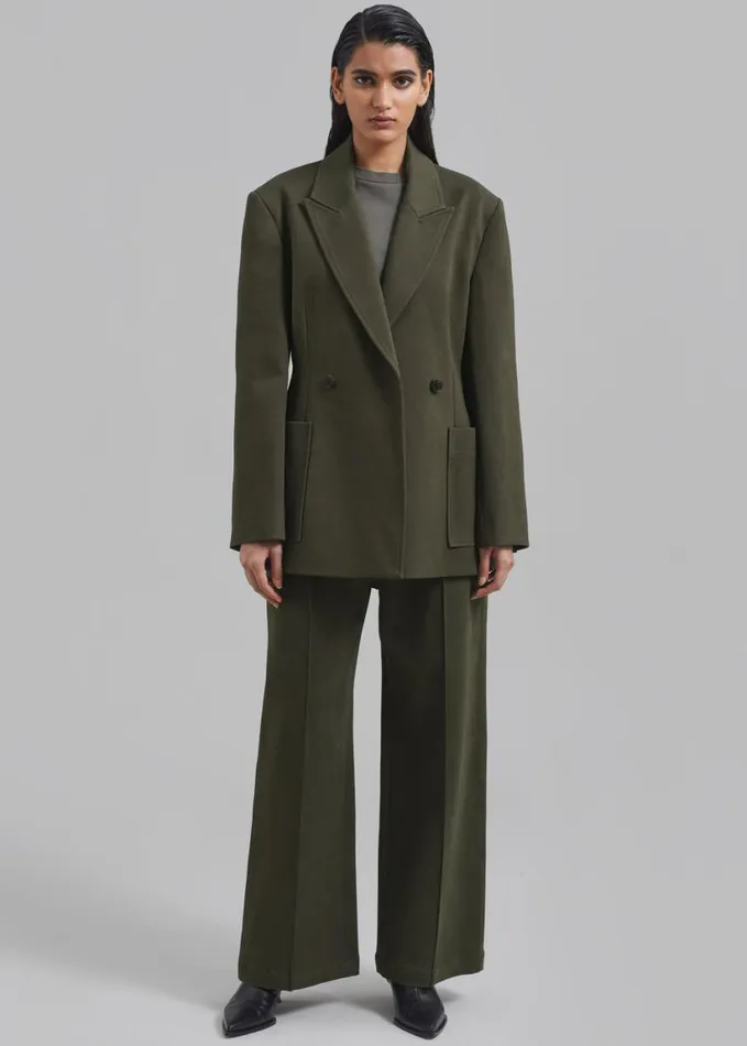 Clothing Women The Frankie Shop Devon Blazer 8211 Khaki