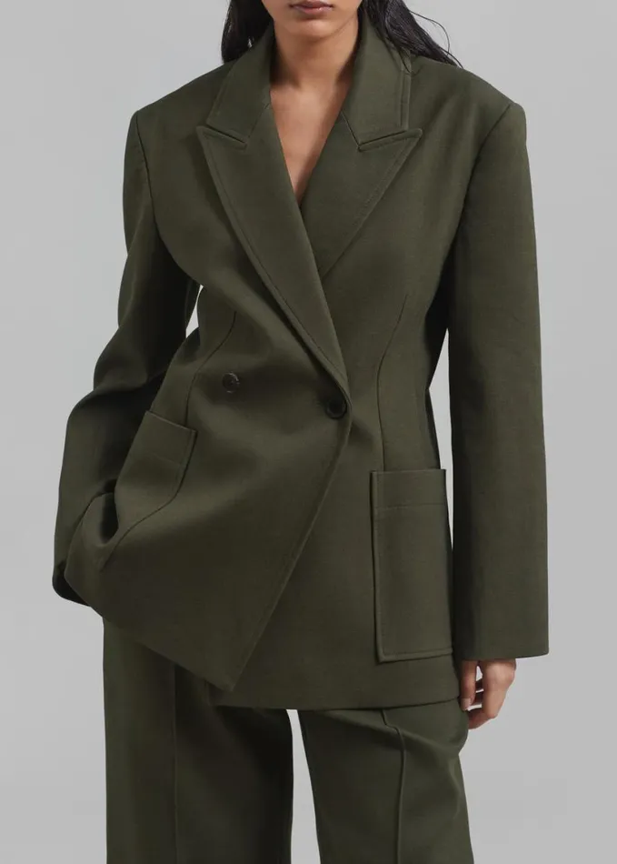 Clothing Women The Frankie Shop Devon Blazer 8211 Khaki