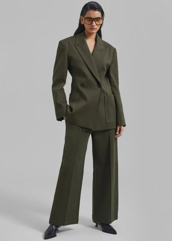Clothing Women The Frankie Shop Devon Blazer 8211 Khaki