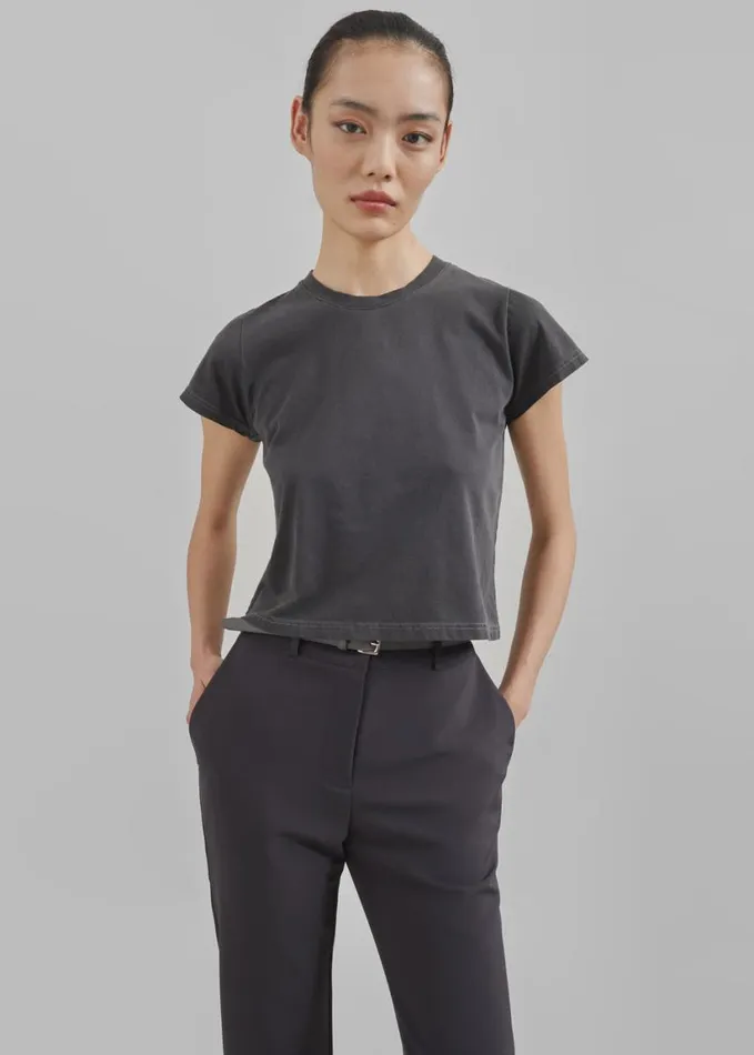 Clothing Women The Frankie Shop Dollie Tee 8211 Charcoal