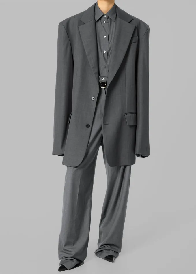 Clothing Women The Frankie Shop Gelso Pleated Trousers 8211 Dark Grey Melange