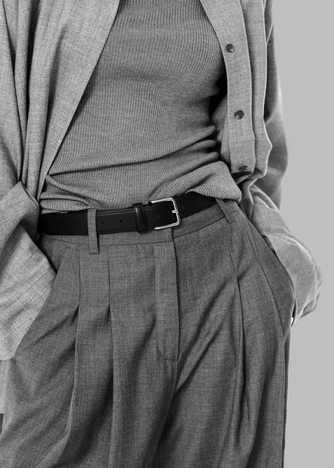 Clothing Women The Frankie Shop Gelso Pleated Trousers 8211 Dark Grey Melange