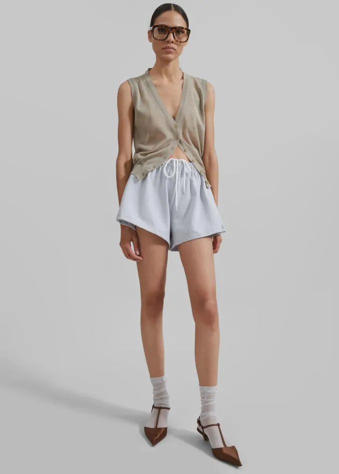 Clothing Women The Frankie Shop Gemma Mini Lounge Shorts 8211 Grey