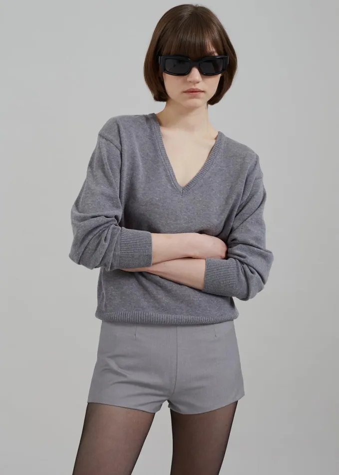 Clothing Women The Frankie Shop Isodora Hot Pants 8211 Grey