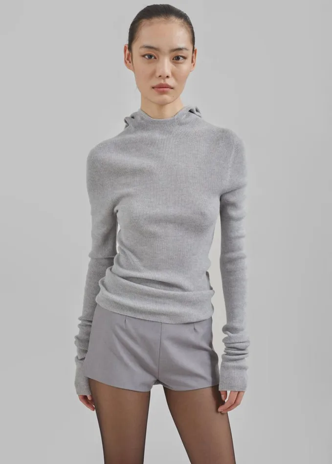 Clothing Women The Frankie Shop Isodora Hot Pants 8211 Grey