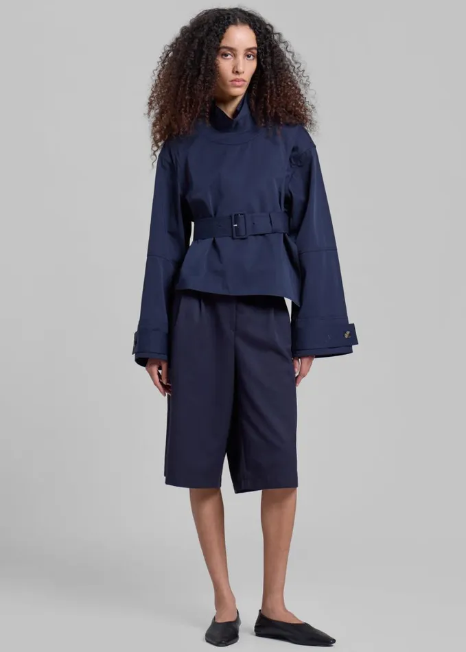 Clothing Women The Frankie Shop JW Anderson Wrap Trench Jacket 8211 Navy