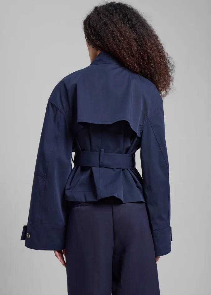 Clothing Women The Frankie Shop JW Anderson Wrap Trench Jacket 8211 Navy