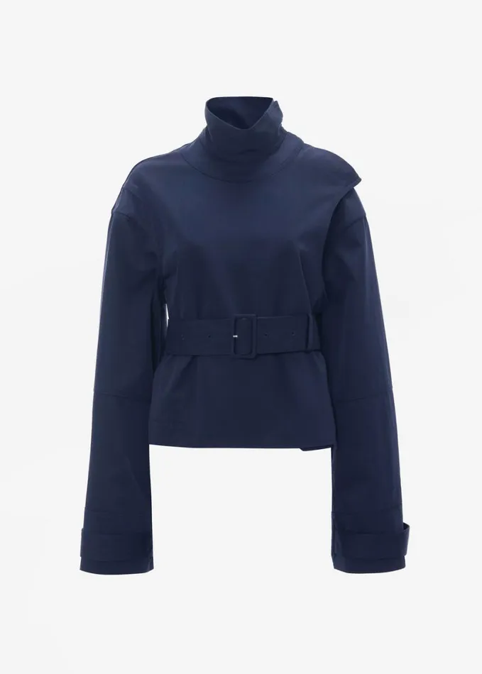 Clothing Women The Frankie Shop JW Anderson Wrap Trench Jacket 8211 Navy
