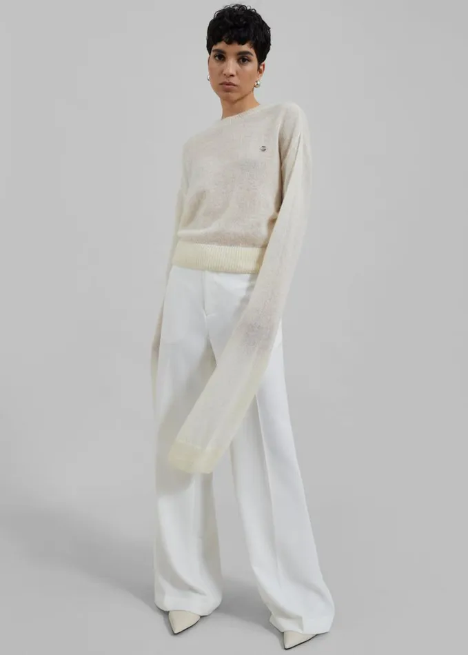 Clothing Women The Frankie Shop Katie Flared Pants 8211 Ivory