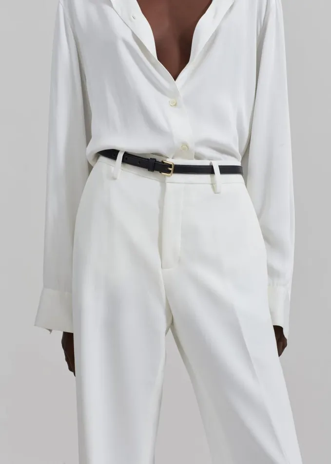 Clothing Women The Frankie Shop Katie Flared Pants 8211 Ivory