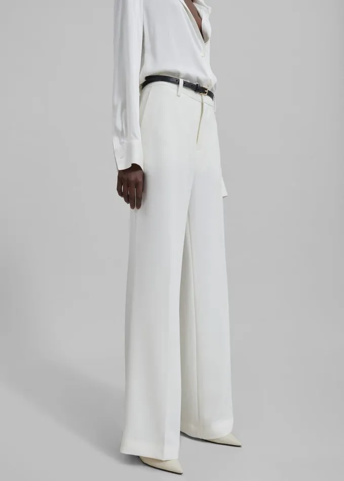 Clothing Women The Frankie Shop Katie Flared Pants 8211 Ivory
